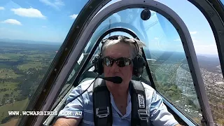 Barry's Awesome Yak-52 Warbird Flight - The Hunter Valley Pilot Jamie Riddell Wine Country Warbirds