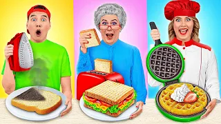 Ich vs Oma: Koch-Challenge | Einfache Geheime Hacks und Gadgets von Mega DO Challenge