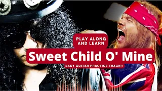 Learn Sweet Child O Mine Guitar Chords| Guns N' Roses | Easy Play-Along Guitar Practice Track