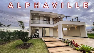 PROJETO INCRÍVEL NO CONDOMÍNIO ALPHAVILLE MARICÁ! ESSA CASA É O SINÔNIMO DE ALTO PADRÃO!