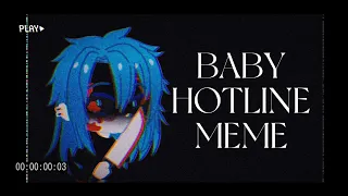 BABY HOTLINE MEME / 🎸✨ SALLY FACE ✨🎸 / GACHA CLUB ANIMATION (?