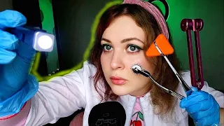 АСМР ЛАСКОВЫЙ НЕВРОЛОГ 👩‍⚕ Проверка Черепных Нервов и Слуха  ASMR Doctoral NEUROLOGIST ♥