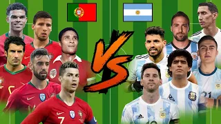 Portugal Legends vs Argentina Legends💪(Messi-Ronaldo-Maradona-Euseibo)