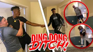 EXTREME DING DONG DITCH PART 16! **ANGRY MAN LIFTS ME UP! KAREN MODE ACTIVATED**