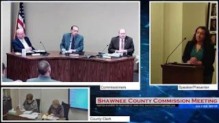 Shawnee County Kansas Commission Meeting 2019/07/22