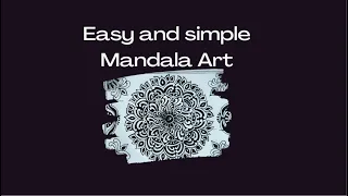 How to draw Mandala art for beginners step by step//easy mandala art//part-1