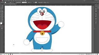 Doraemon in Adobe illustrator Easily with shape tool