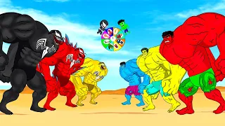 Rescue SUPER HEROES Team HULK COLOR vs Team VENOM COLOR : Who Is The King Of Super Heroes ? - FUNNY