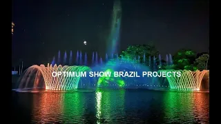 Brazil DMX Controlled Dancing Music Floating Fountain With Water Screen Moive