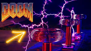 Running DOOM on TESLA COILS!