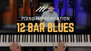 🎹12 Bar Blues Piano Tutorial - Basic Blues Progression, Left Hand & Blues Scale🎹