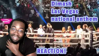 Dimash Las Vegas national anthem REACTION! #dimash #dimashreaction #dimashkudaibergen