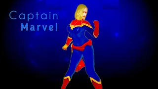 Captain Marvel Fighting  VIdeo Green Screen