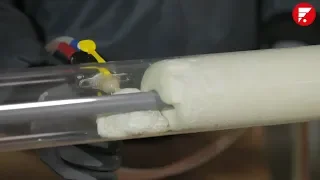 Tube insulation, piping with sprayfoam