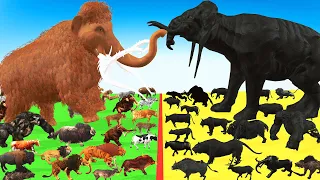 Prehistoric Animals vs Shadow Itself Mammals Size Comparison Mammoth Mastodon Vs Woolly Mammoth