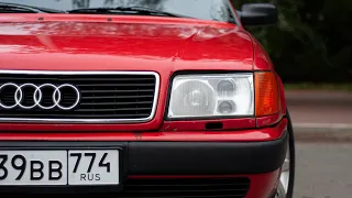 ЛИНЗОВАННЫЕ ФАРЫ ОТ AUDI A6 C4 НА AUDI 100 C4