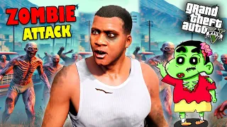 FRANKLIN SHINCHAN and CHOP Survived Zombie Virus In GTA 5 Zombie outbreak zombie apocalypse (PART 2)