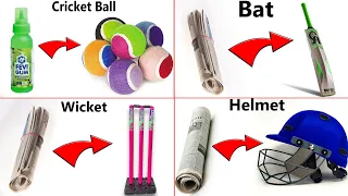 100% Working | cricket ball, bat, wicket, helmet making | how to make cricket kits at home easy |