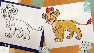 How To Draw and Color Kion | The Lion Guard | art for kids