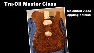 Tru-Oil Master Class - Full Video Applying a Finish to Claro Walnut Body