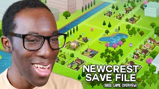 I Rebuilt Newcrest In The Sims 4 (Base Game Save File, NO CC)