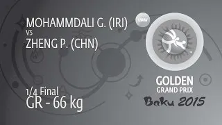 1/4 GR - 66 kg: G. MOHAMMDALI (IRI) df. P. ZHENG (CHN), 3-2