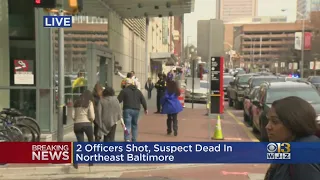 2 Officers Shot, Suspect Dead In NE Baltimore Shooting, Mayor Young, Commissioner Inside Shock Traum