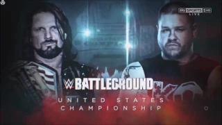 WWE BattleGround 2017-Aj Styles  (c) VS Kevin Owens:United States Championship Match Card