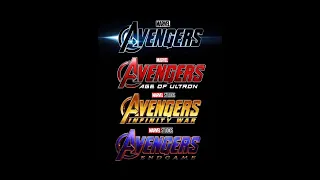 Avengers tetralogy: All trailer logos and respective movie title cards HD