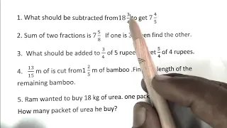Overcome Math Challenges: Fraction related word problem-2 : Jawahar Navodaya & Sainik School