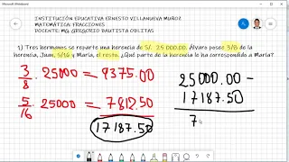 PROBLEMAS CON FRACCIONES 01