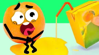 If Orange Was Alive || Funny Fruits And Their Daily Fails || Everything Is Better With 24/7 Doodles