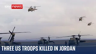 Three US troops killed & 34 injured in drone attack in Jordan