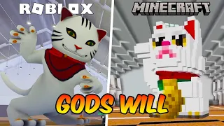 Roblox Gods Will Comparison With Minecraft Gods Will