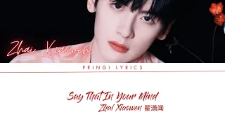[ OST ] Zhai Xiaowen 翟潇闻 : “Say That In Your Mind” | Sweet Teeth | 世界微尘里 |