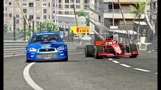 Ferrari F1 2018 vs Subaru Impreza WRC 2003 - Monaco