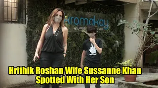 Hrithik Roshan Wife Sussanne Khan Spotted With Her Son | Viralbollywood