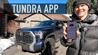 2022 Tundra Toyota App Features