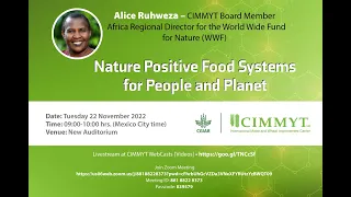 Webinar: Nature Positive Food Systems for People and Planet by Alice Ruhweza