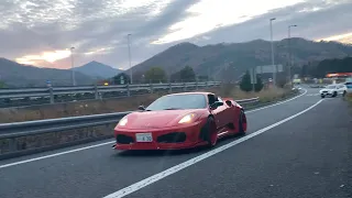 田舎のPAに突如として現れたスーパーカー軍団‼️世界一台限定Ferrari512m登場🔥