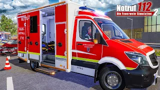 NOTRUF 112 #21: Einsatz für den RETTUNGSWAGEN: Unfall mit Verletzten | Feuerwehr Simulation 2
