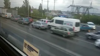Волгоградцы 11 мая сняли на видео бесконечную пробку на Волжской ГЭС