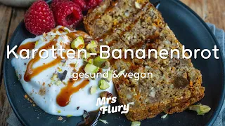 Saftiges Karotten-Bananenbrot - gesund und vegan backen