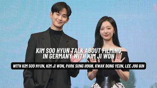 Kim Soo Hyun talks about scenes with Kim Ji Won in Germany for "Queen Of Tears" at Netflix presscon