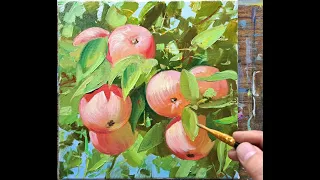 Apples oil painting Vugar Mamedov