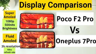 Poco f2 pro vs oneplus 7pro display comparison indepth review