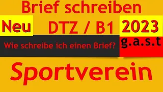 DTZ / B1 | E-Mail schreiben | Anmeldung in einem Sportverein | Ihr Sohn möchte Fußball spielen