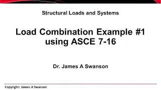 STR04 X02c-16-01 Load Combination Example #1 using ASCE 7-16