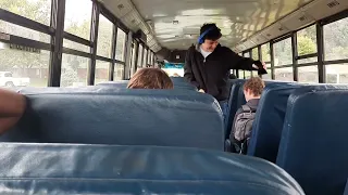 Back seat ride in a 2014 Thomas Saf-t-liner C2 bus 1485