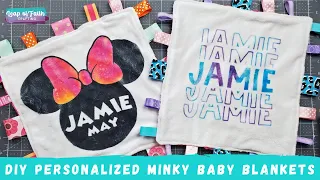 DIY Minky Blanket for Baby with Tags